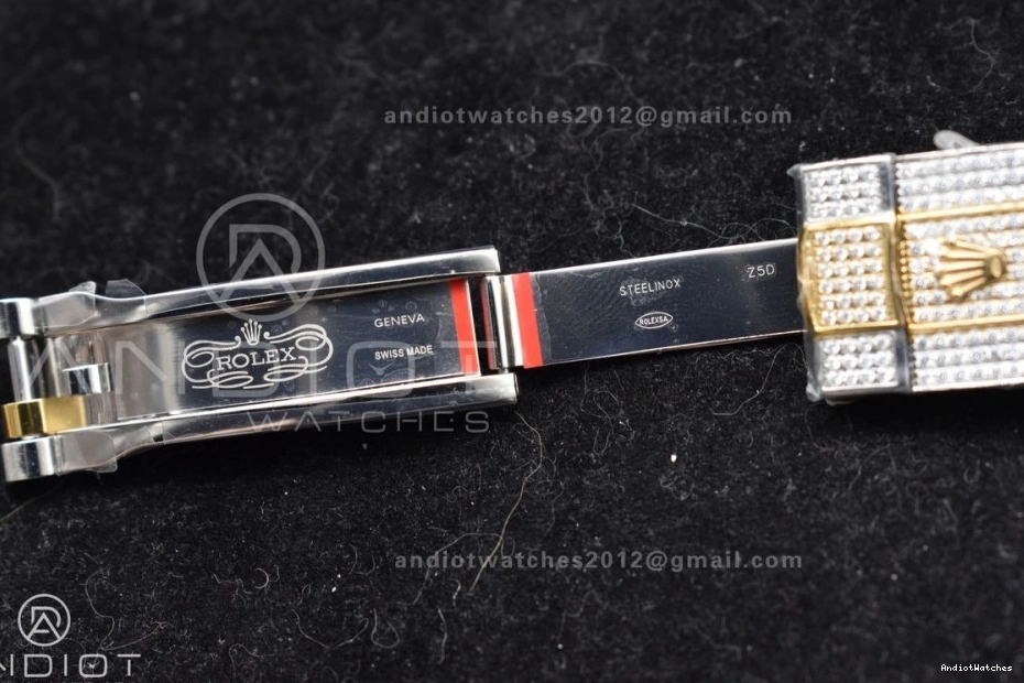 Gold Dial DateJust Tone 2 1196 Best Roman 41mm TWD Flexible Diamond Yellow Version 0727